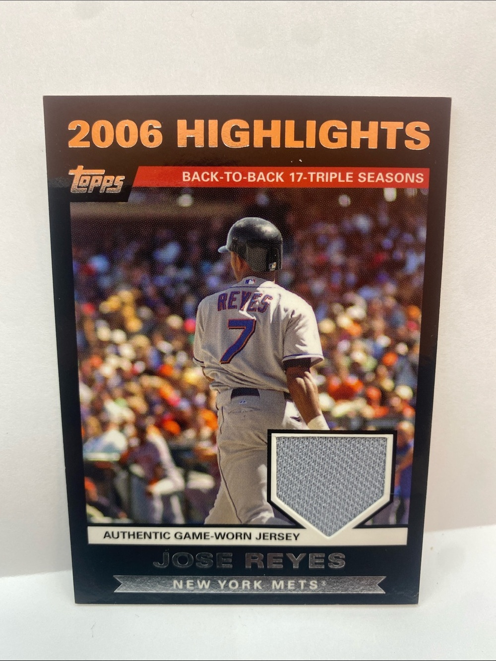 2007 Topps Highlights Relic Jose Reyes Mets #HR-JR (038)